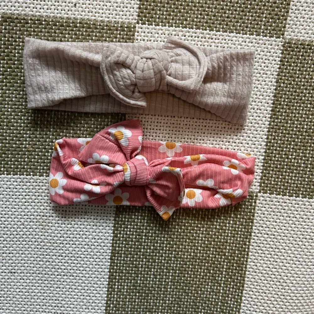 Bloom head wraps baby girl bows